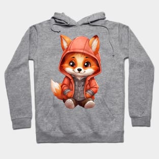 Red Fox Wearing Hoodie Hoodie